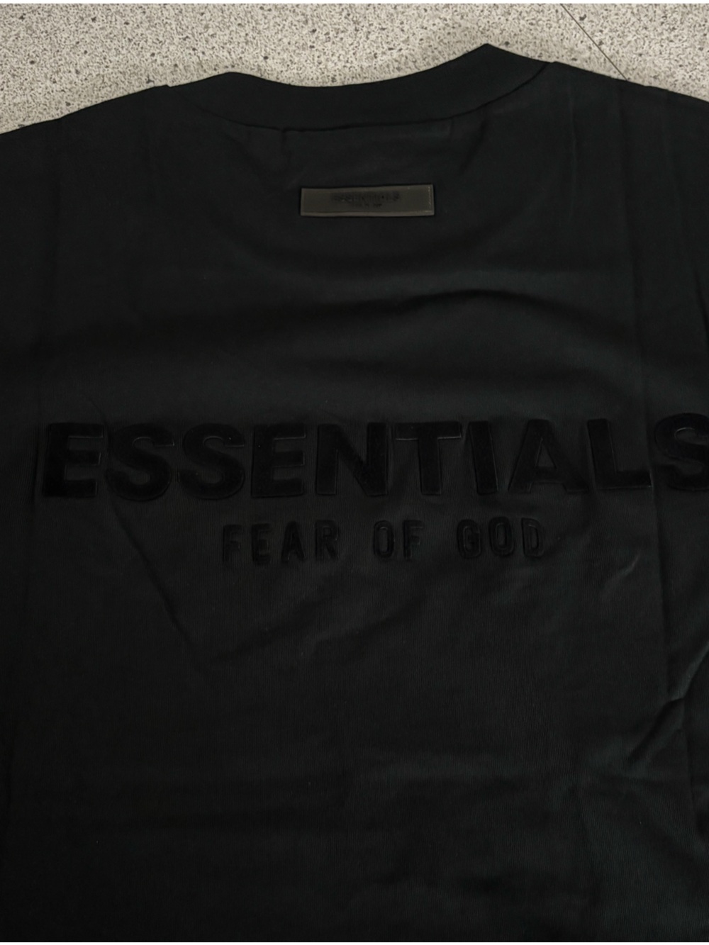 Essentials Black Short Sleeve Logo T-Shirt - Picture 4 of 6